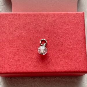 James Avery Mini Art Glass Bead Charm (White Color)